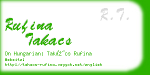 rufina takacs business card